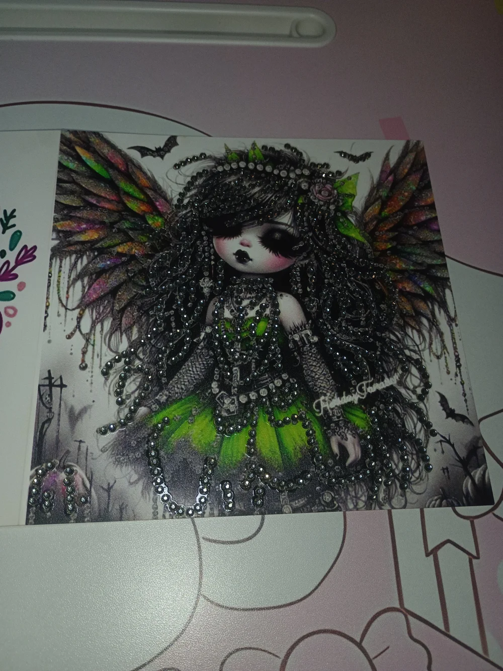 Gothic Fairy Diamond Painting Card Handmade